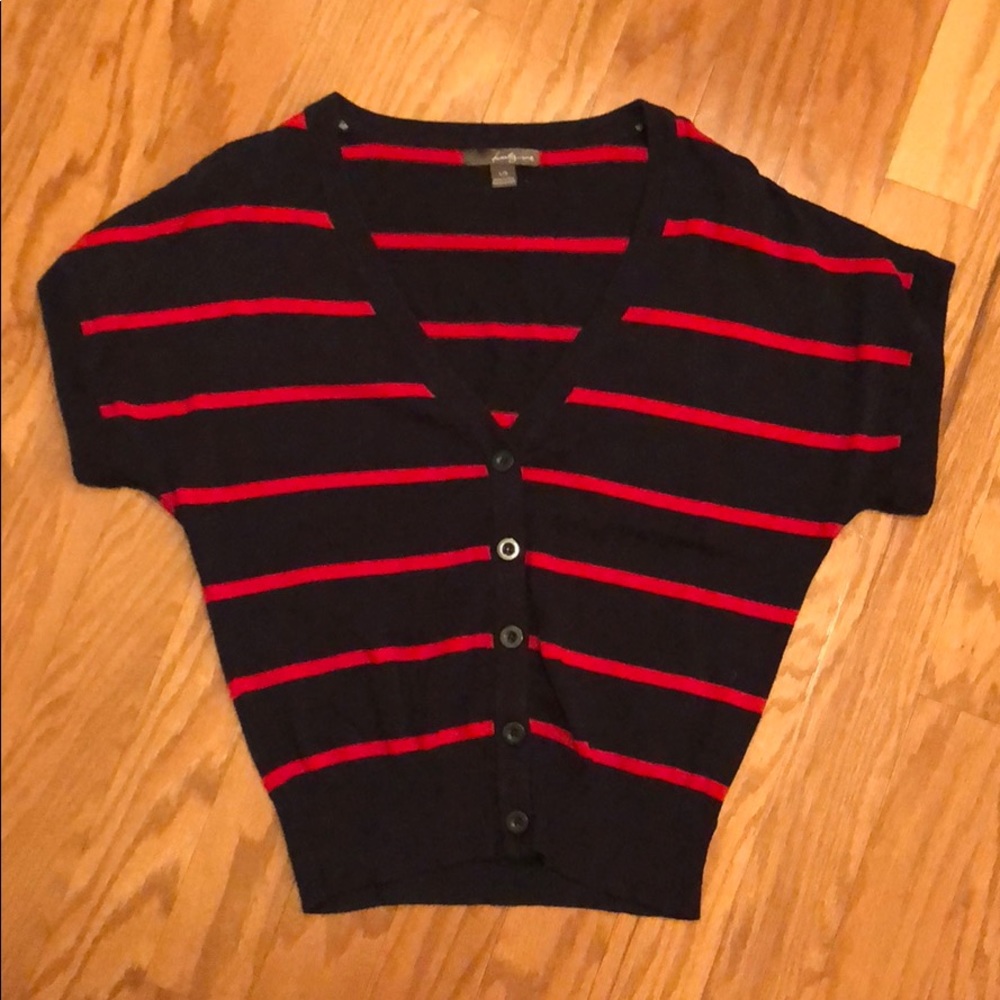 Forever 21 Red and Blue Striped Cardigan!